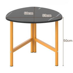 Masuta cafea Costway JV13381DK (Black/Gold) Thumb
