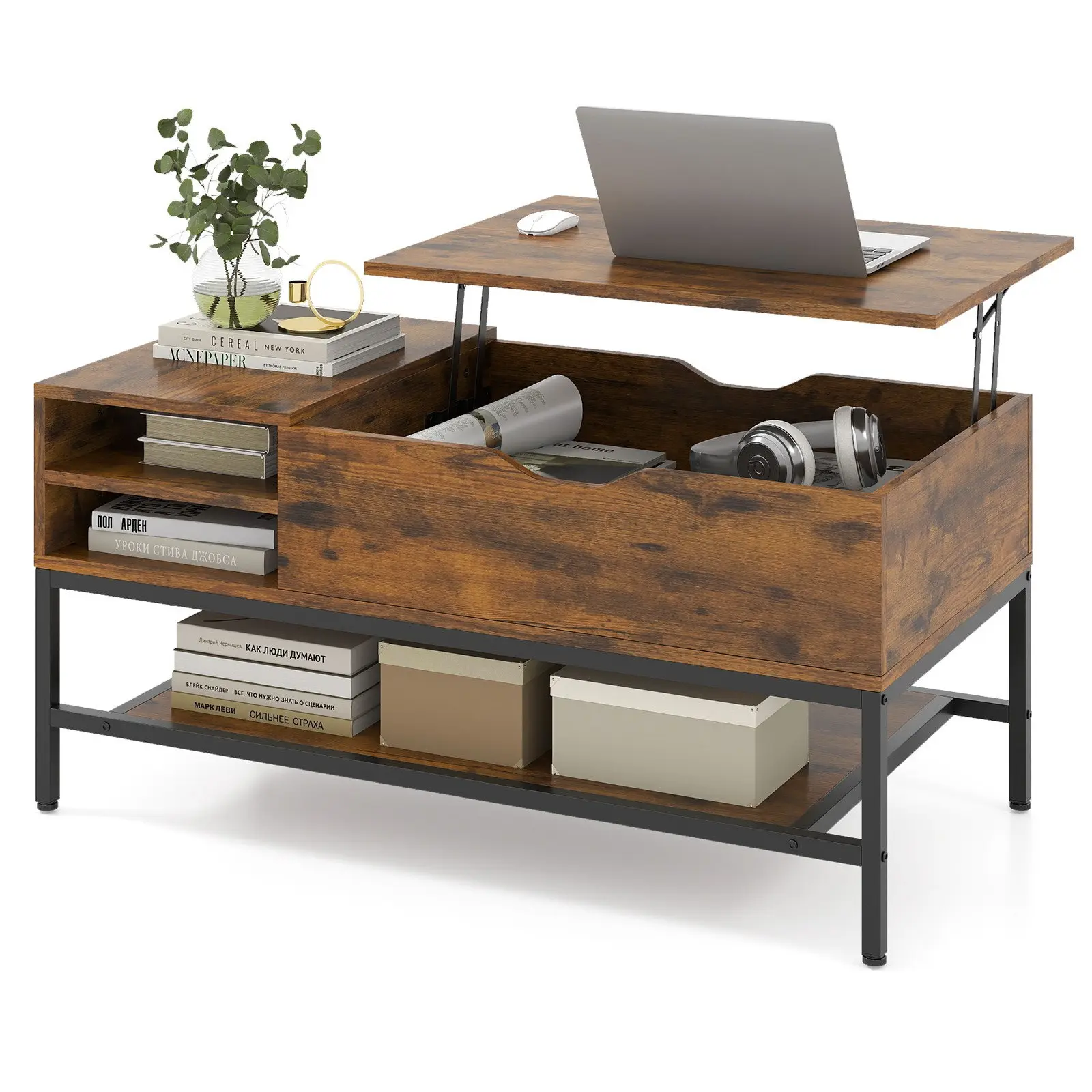 Masa pentru reviste Costway JV13418CF (Brown) - 2
