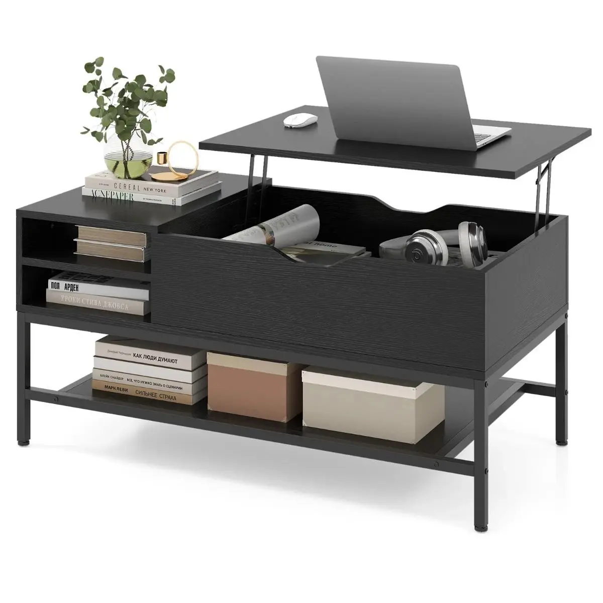 Masuta cafea Costway JV13418DK (Black) - 2