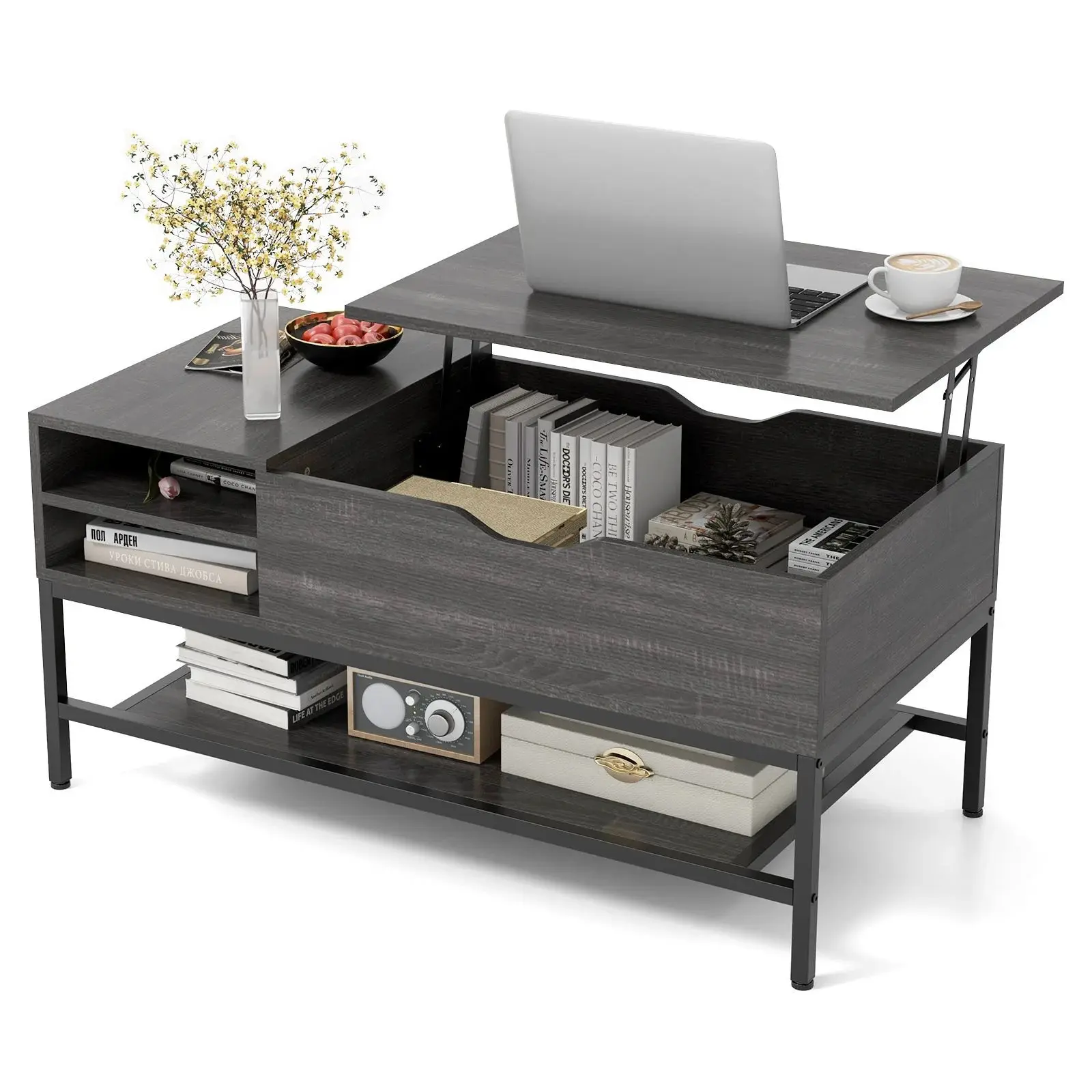 Masa pentru reviste Costway JV13418GR (Grey) - 3