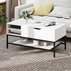 Masuta cafea Costway JV13418WH (White) Thumb
