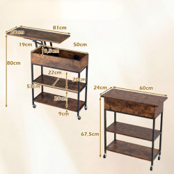 Masuta cafea Costway JV13471DE-CF (Brown) Thumb