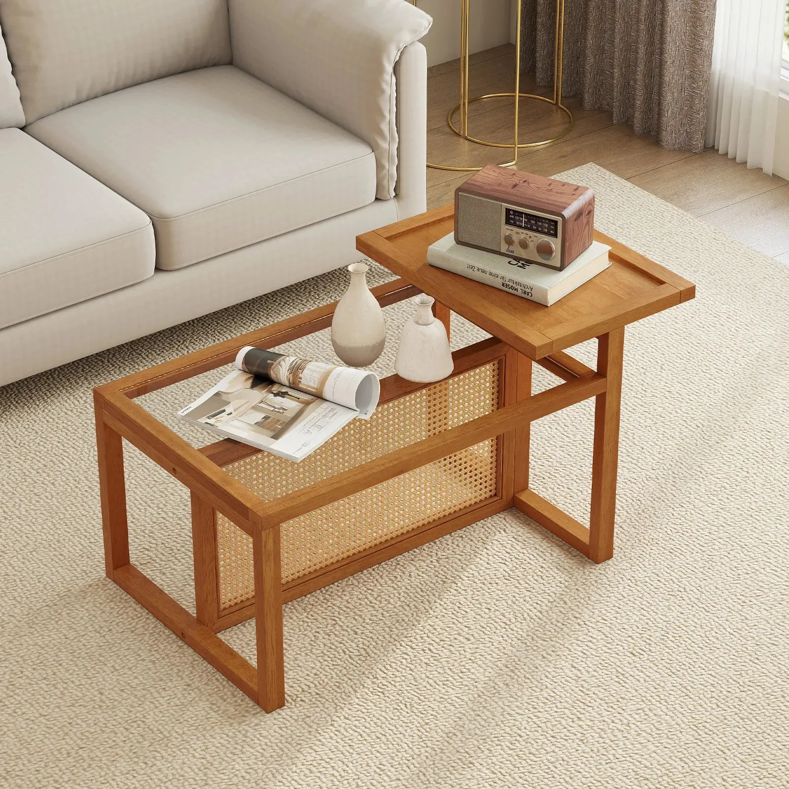 Masuta cafea Costway JV13655BN (Brown) - 4
