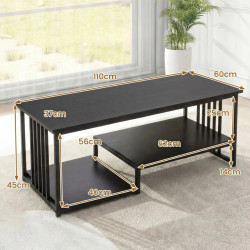 Masuta cafea Costway JV13765DK (Black) Thumb