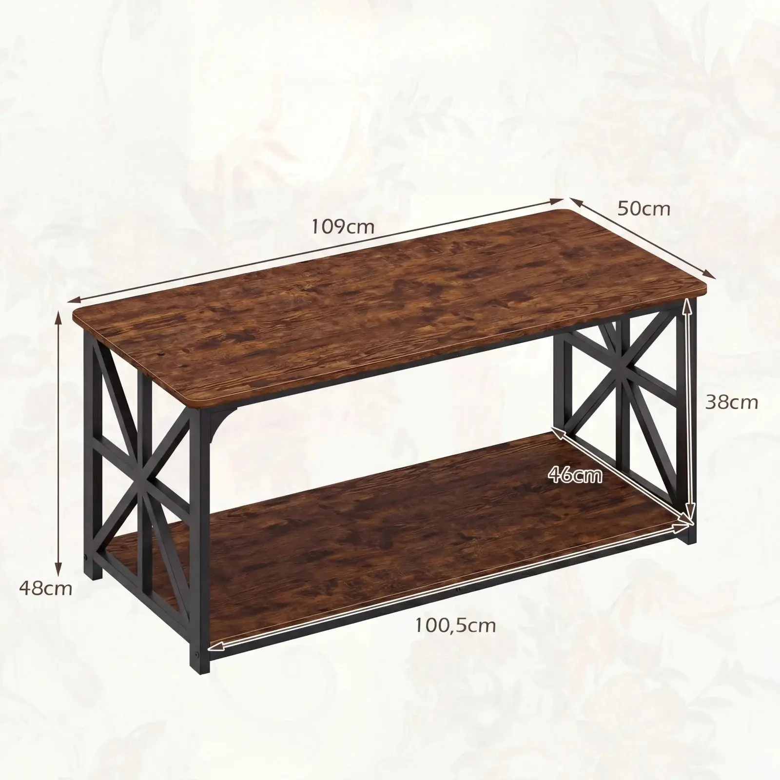 Masuta cafea Costway JV13772CF (Brown) - 3