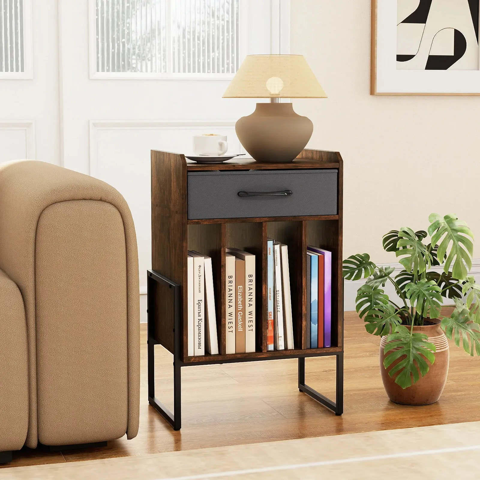 Журнальный столик Costway JV13830CF (Brown) - 4