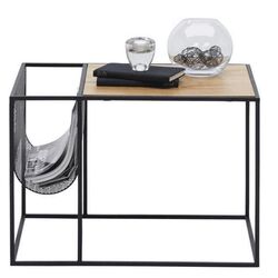 Masa pentru reviste Tempo Kondela Flyn (Walnut/Black) Thumb