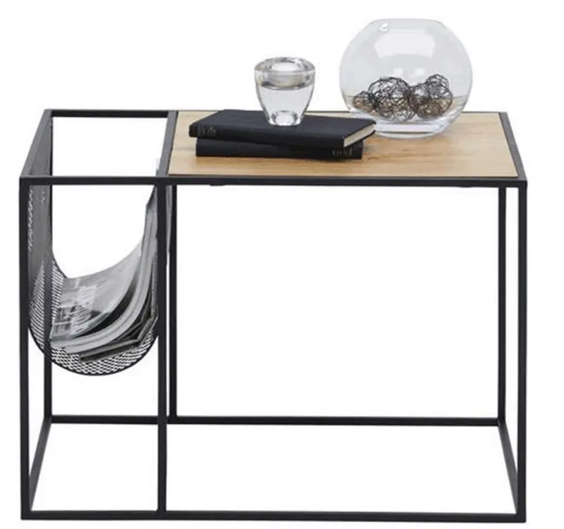 Masa pentru reviste Tempo Kondela Flyn (Walnut/Black)