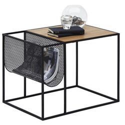 Masa pentru reviste Tempo Kondela Flyn (Walnut/Black)