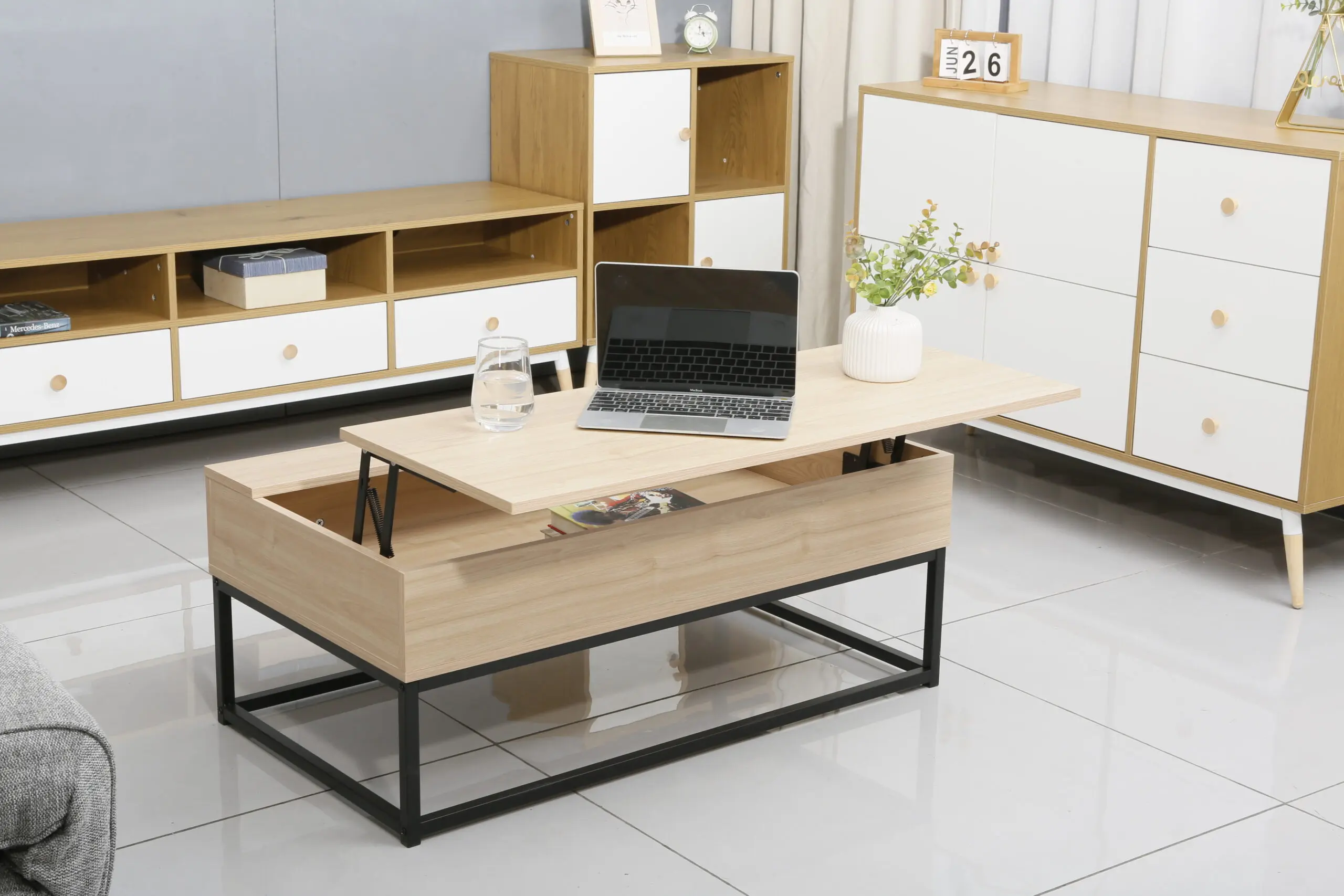 Журнальный столик DP Flip (Black/Wood) - 5