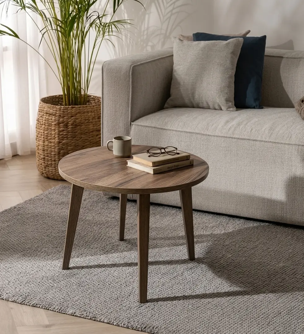 Masa pentru reviste Drewmix Moca 1 (Light Walnut)