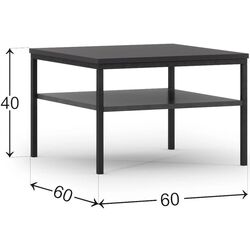 Masa pentru reviste Eltap Lanzzi (Black Matt) Thumb