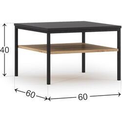 Masa pentru reviste Eltap Lanzzi (Black Matt/Artisan Oak) Thumb