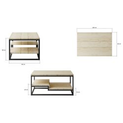 Masa pentru reviste Eltap Marlo (Sonoma Oak/Black) Thumb