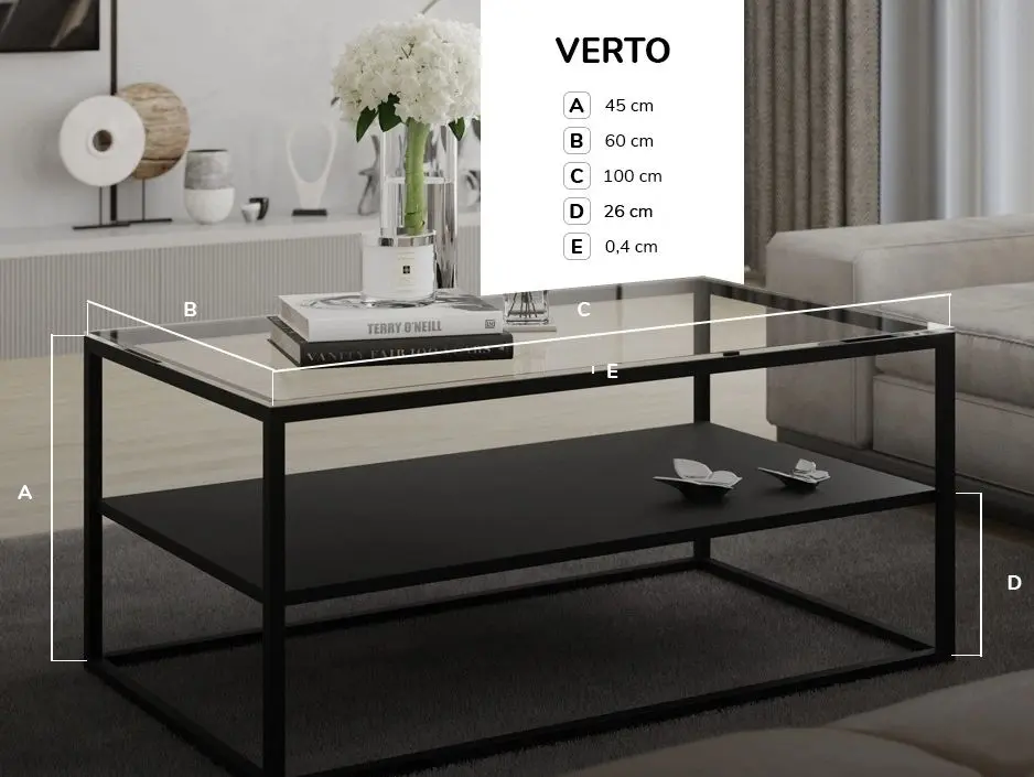 Masa pentru reviste Eltap Verto (Black)