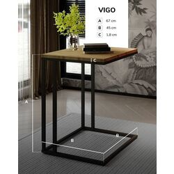 Masa pentru reviste Eltap Vigo (Sonoma Oak) Thumb