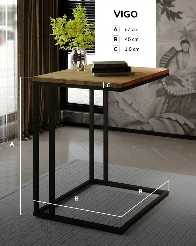 Masa pentru reviste Eltap Vigo (Sonoma Oak)