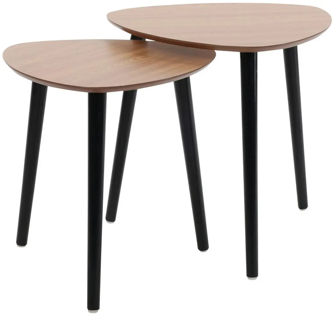 Set masute pentru reviste Excellent Houseware 7028004 (Natural/Black)