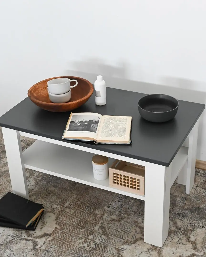 Журнальный столик Fabrik Home Blanca (Антрацит/Белый Ясень)