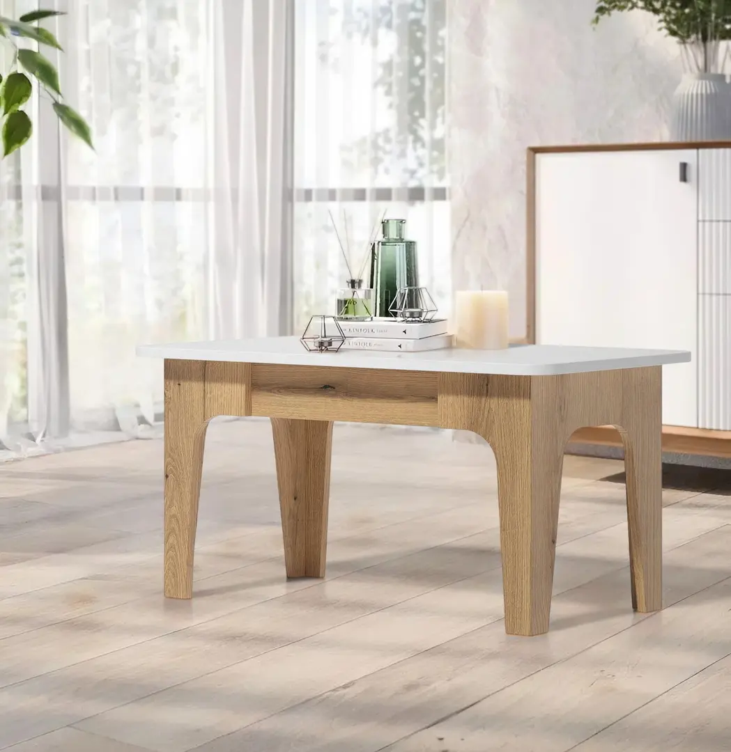 Masa pentru reviste Fabrik Home Crown 90x45x50 (Ewok Oak/White Ash)