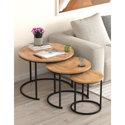 Набор журнальных столиков Bofigo Kamer (Pine/Black)