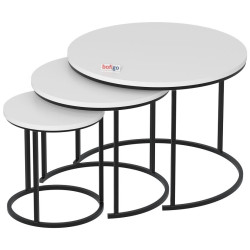 Набор журнальных столиков Bofigo Kamer (White/Black) Thumb