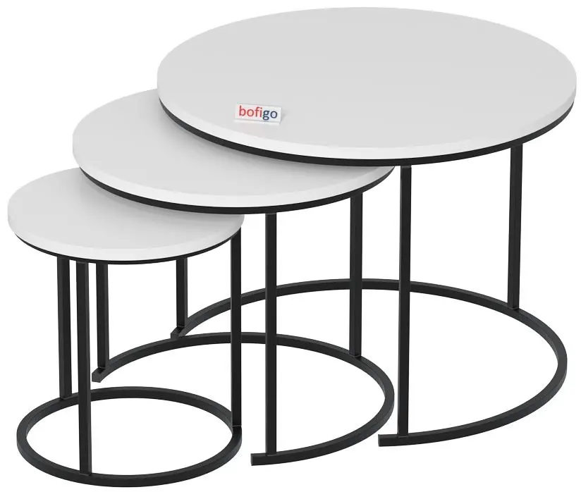 Набор журнальных столиков Bofigo Kamer (White/Black) - 4