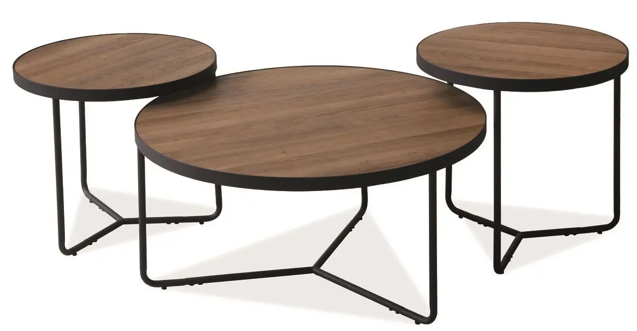 Set mese pentru reviste Signal Demeter II (Wallnut/Black)