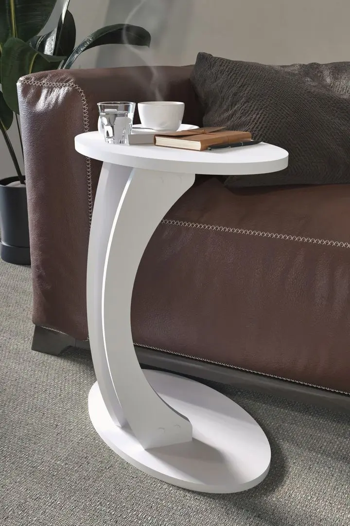 Masa pentru reviste Bofigo Ellipse (White)