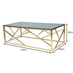 Masa pentru reviste Signal Escada A (Smocked Glass/Gold) Thumb