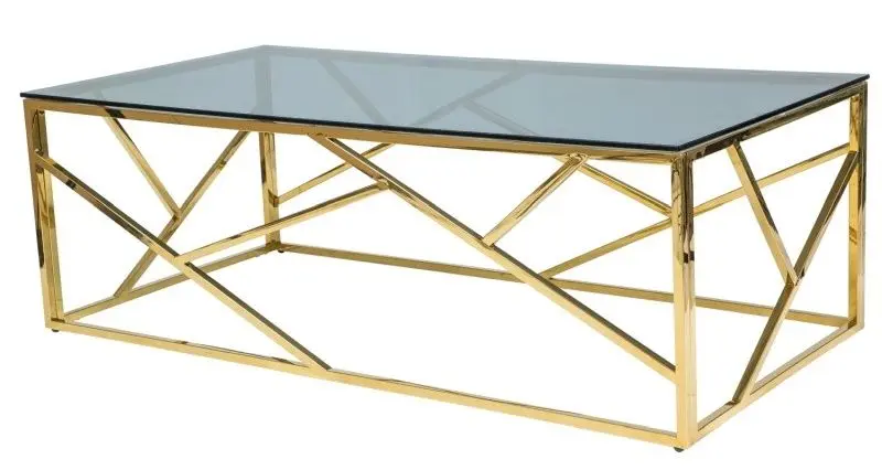 Masa pentru reviste Signal Escada A (Smocked Glass/Gold)