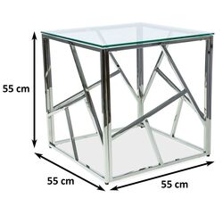 Masa pentru reviste Signal Escada B (Transparent/Silver) Thumb