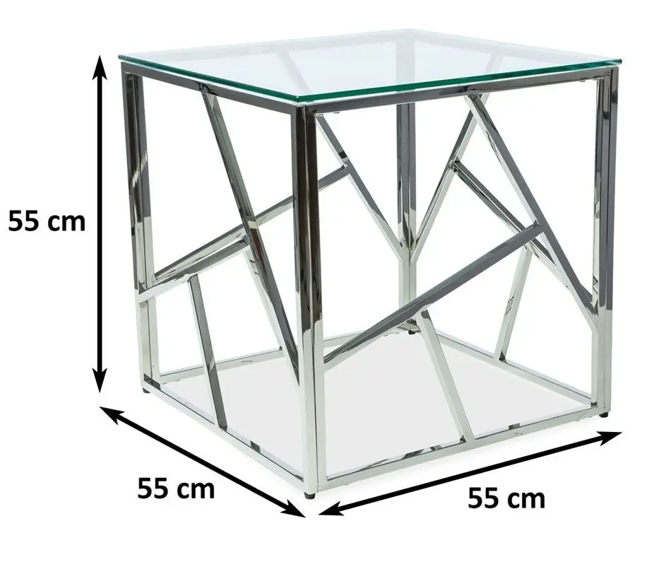 Masa pentru reviste Signal Escada B (Transparent/Silver)