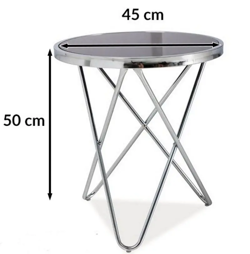 Masa pentru reviste Signal Fabia C (Black/Chrome)