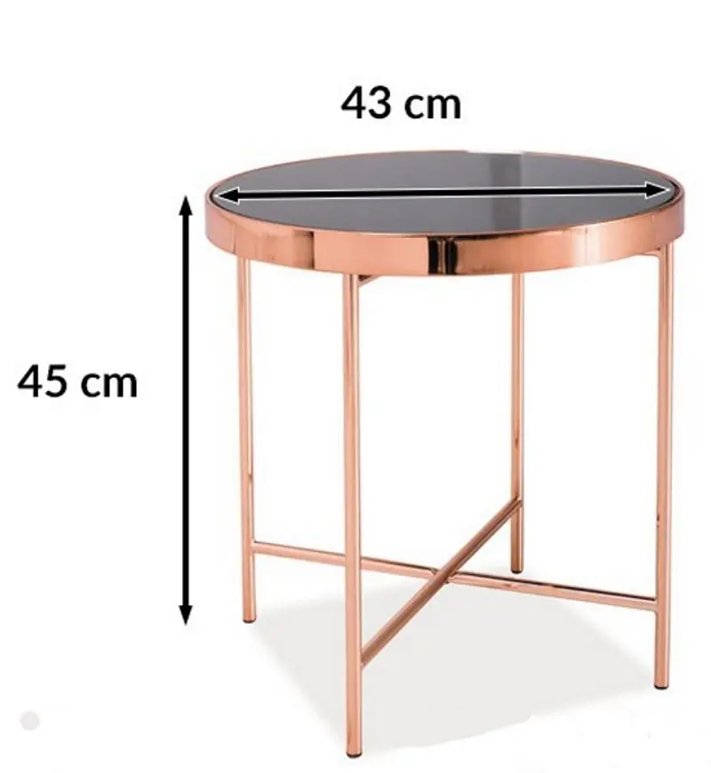 Журнальный столик Signal Gina C (Black/Copper) - 2