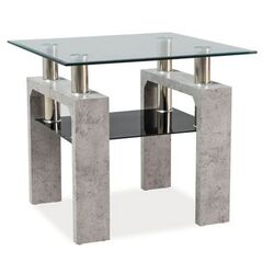 Masa pentru reviste Signal Lisa D (Transparent/Concrete)