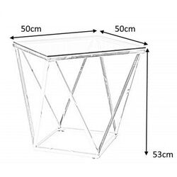 Masa pentru reviste Signal Silver B (Smocky Glass/Silver) Thumb