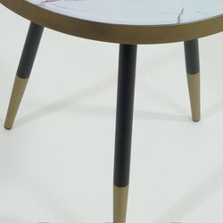 Masa pentru reviste Signal Vega C (White Marble Effect/Black) Thumb