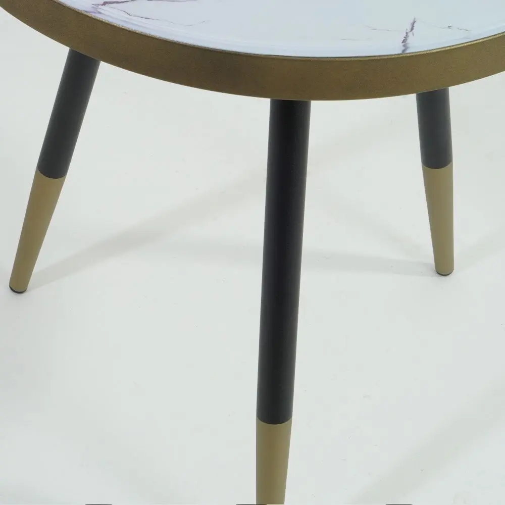 Masa pentru reviste Signal Vega C (White Marble Effect/Black) - 3