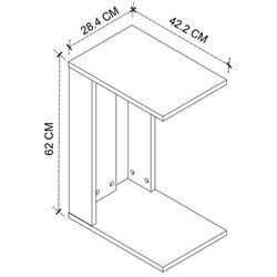 Masa pentru reviste Bofigo Wheeled (Pine/Anthracite) Thumb