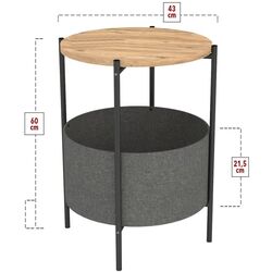 Журнальный столик Bofigo With Bag (Pine/Black) Thumb