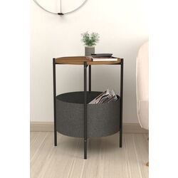 Masa pentru reviste Bofigo With Bag (Wanut/Black) Thumb