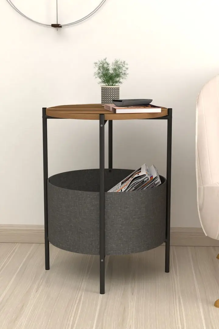 Masa pentru reviste Bofigo With Bag (Wanut/Black)