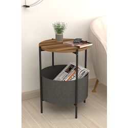Masa pentru reviste Bofigo With Bag (Wanut/Black) Thumb