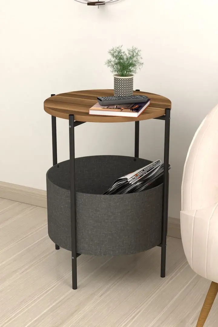 Masa pentru reviste Bofigo With Bag (Wanut/Black)