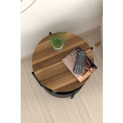 Masa pentru reviste Bofigo With Bag (Wanut/Black) Thumb