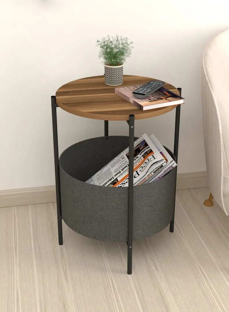 Masa pentru reviste Bofigo With Bag (Wanut/Black)