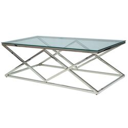 Журнальный столик Signal Zegna A (Transparent/Silver)
