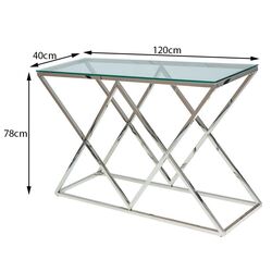 Masa auxiliara Signal Zegna C (Transparent/Silver) Thumb