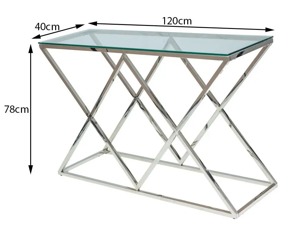 Masa auxiliara Signal Zegna C (Transparent/Silver)
